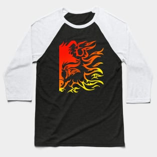 wolf tribal flame Baseball T-Shirt